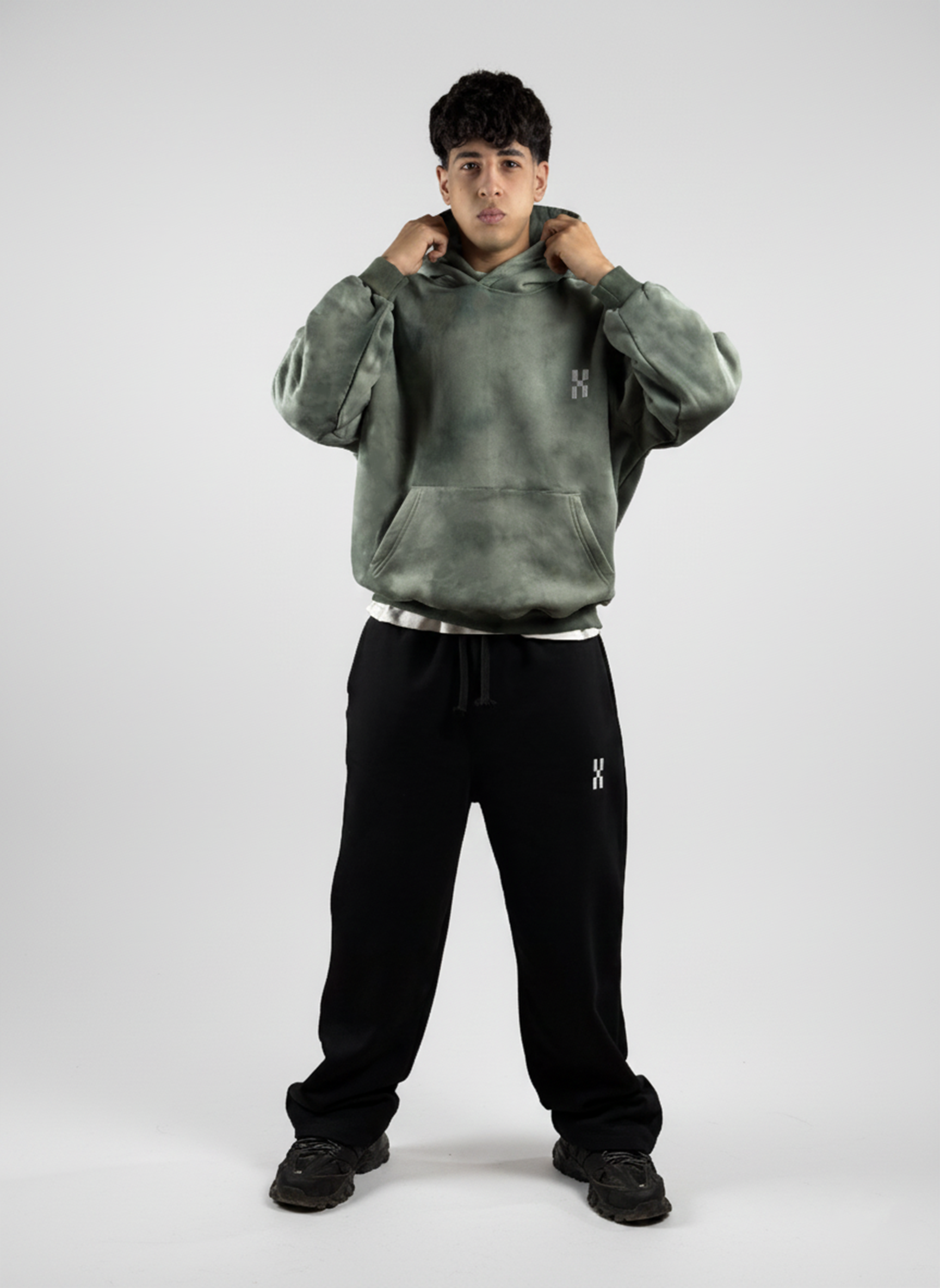 TIE-DYE GREEN HOODIE