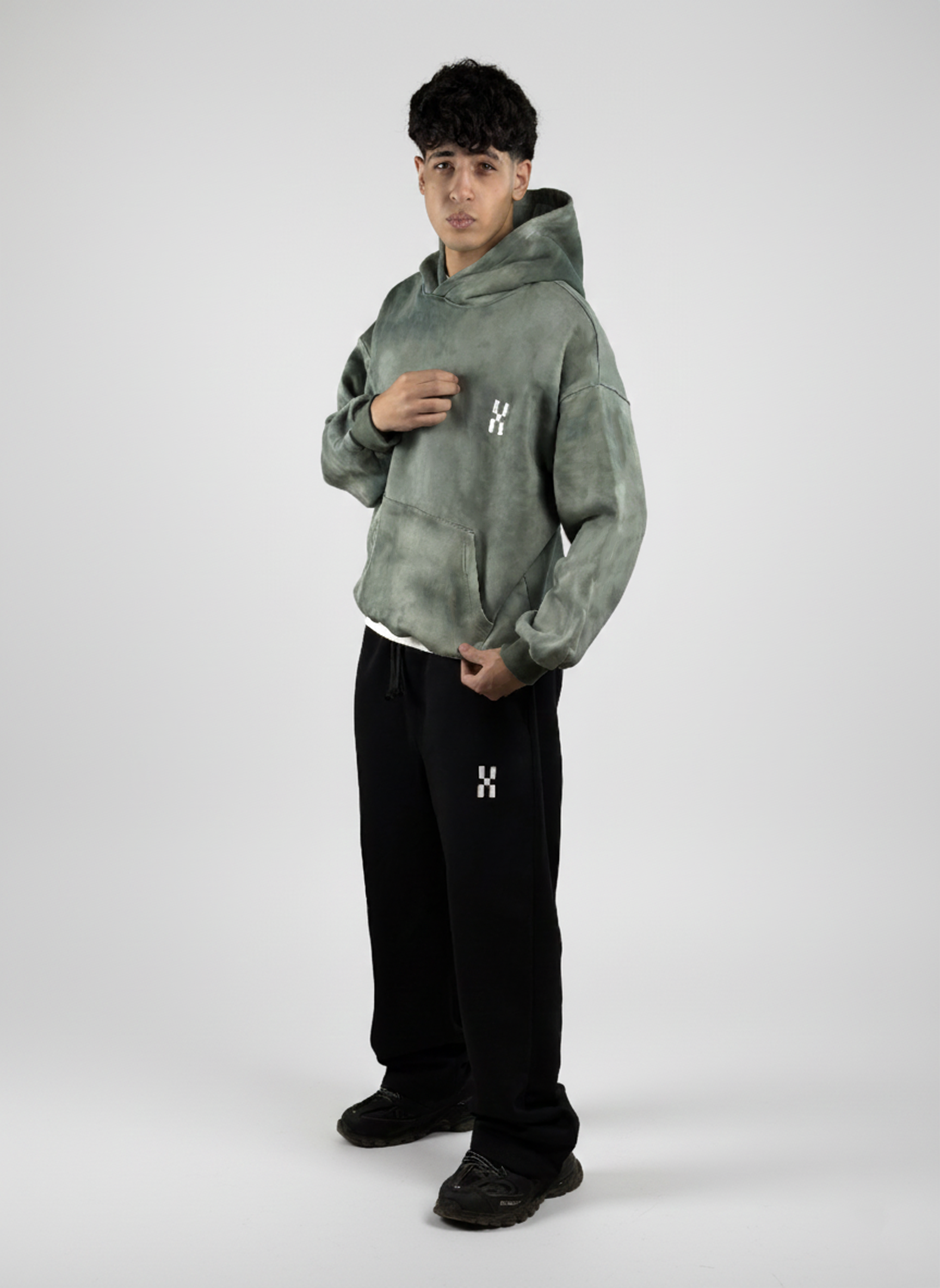 TIE-DYE GREEN HOODIE