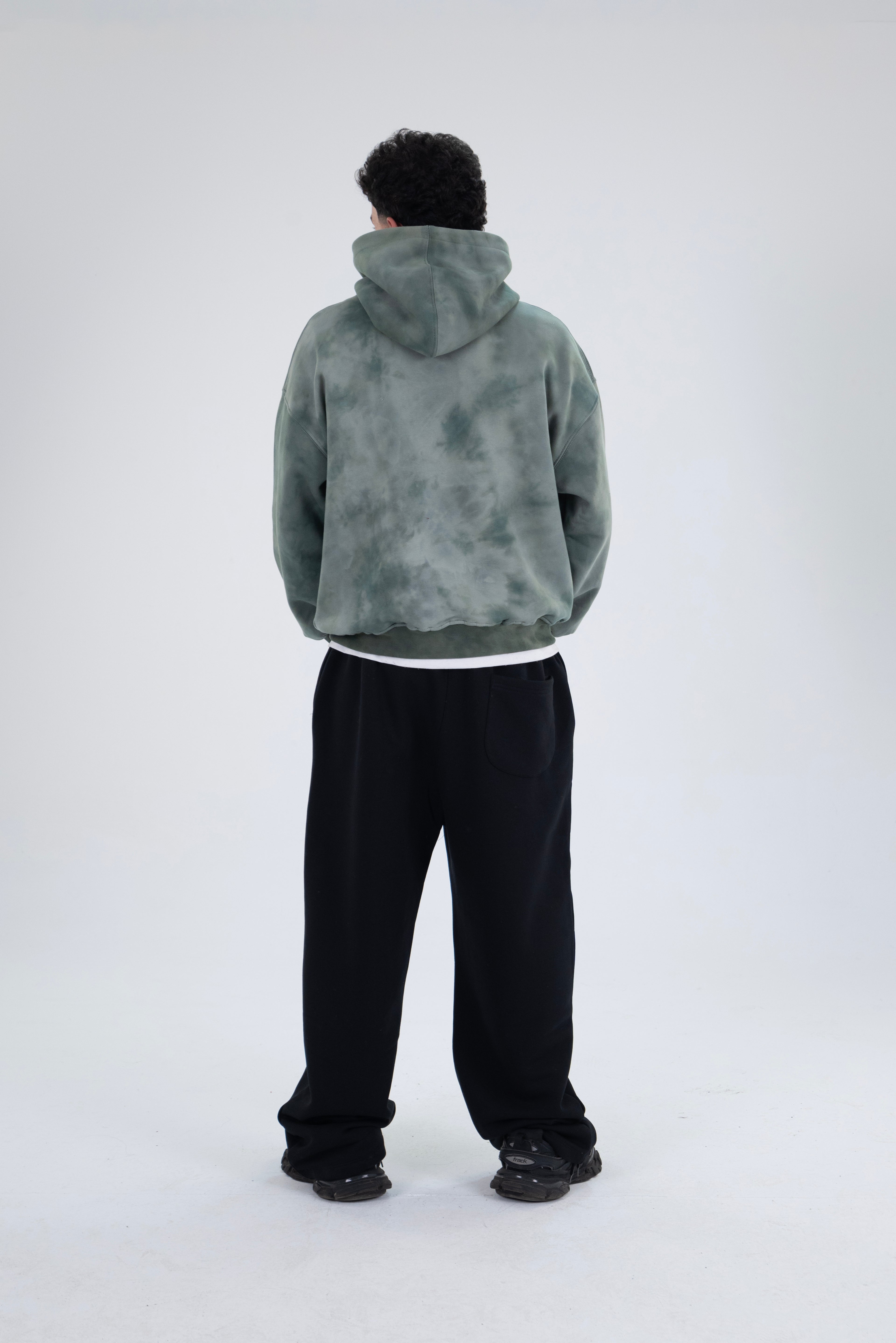 TIE-DYE GREEN HOODIE